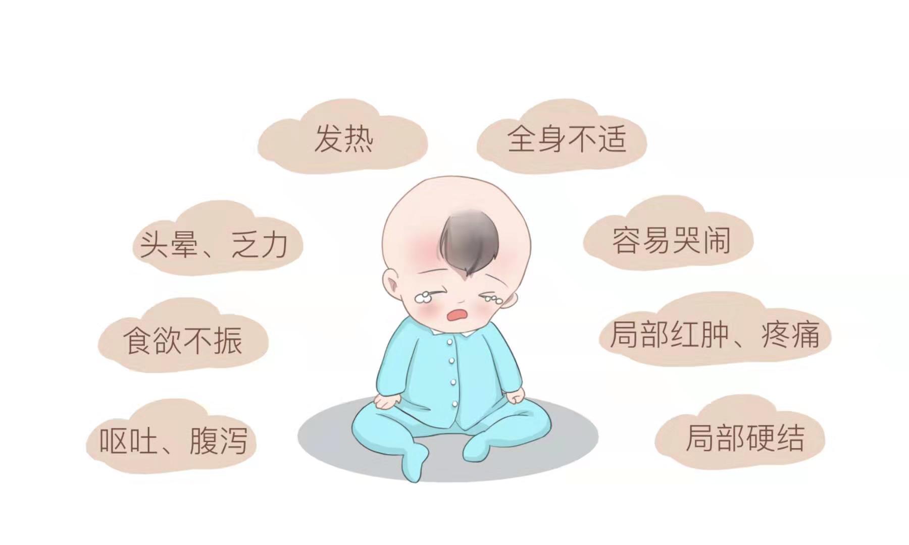 寶寶打完疫苗后出現(xiàn)發(fā)燒、接種部位紅腫怎么辦？